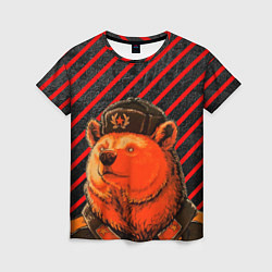 Женская футболка Медведь в форме