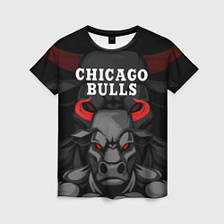 Футболка женская CHICAGO BULLS ЯРОСТНЫЙ БЫК, цвет: 3D-принт