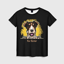 Женская футболка Фокстерьер Fox terrier