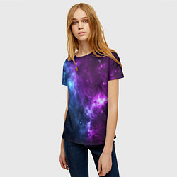 Футболка женская NEON GALAXY НЕОНОВЫЙ КОСМОС, цвет: 3D-принт — фото 2