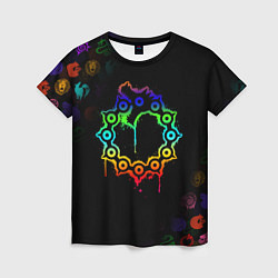 Футболка женская МЕЛИОДАС 7 СМЕРТНЫХ ГРЕХОВ ЦВЕТНОЙ, цвет: 3D-принт