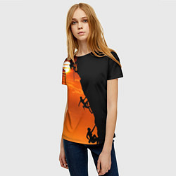Футболка женская СКАЛОЛАЗЫ В ЗАКАТЕ, цвет: 3D-принт — фото 2