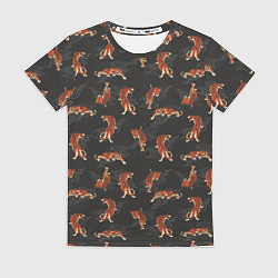 Женская футболка Тигр-хищник в облаках