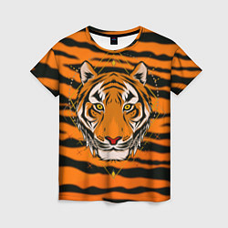 Футболка женская Тигр настоящий хищник, цвет: 3D-принт