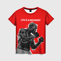 Футболка женская Life is a movement, цвет: 3D-принт