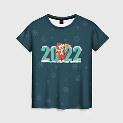 Футболка женская Новый год 2022 Год тигра, цвет: 3D-принт