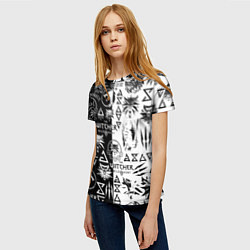 Футболка женская THE WITCHER LOGOOMBING ВЕДЬМАК ПАТТЕРН, цвет: 3D-принт — фото 2