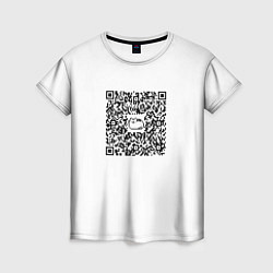 Женская футболка Я QR-кот, гуляю где вздумается!