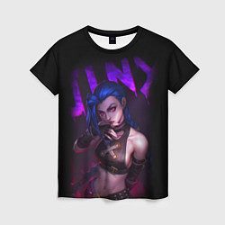 Футболка женская JINX ARCANE НАДПИСЬ LEAGUE OF LEGENDS, цвет: 3D-принт