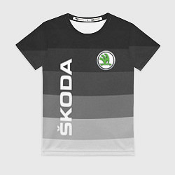 Женская футболка SKODA, ШКОДА ГРАДИЕНТ