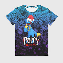Футболка женская POPPY PLAYTIME ПОППИ ПЛЕЙТАЙМ НОВЫЙ ГОД, цвет: 3D-принт