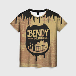 Футболка женская ЧЕРНЫЙ БЕНДИ BENDY AND THE INK MACHINE, цвет: 3D-принт