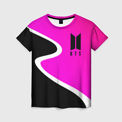 Футболка женская K-pop БТС Логотип, цвет: 3D-принт