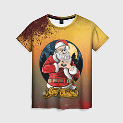 Футболка женская Santa love you, цвет: 3D-принт