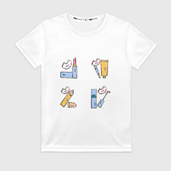 Футболка женская Губки и помада, цвет: 3D-принт