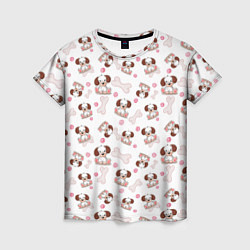 Женская футболка Милые щенята