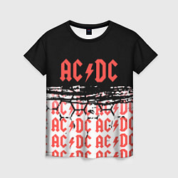 Футболка женская ACDC переменный ток, цвет: 3D-принт