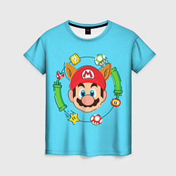 Женская футболка Марио с ушками