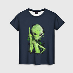 Футболка женская Не Дружелюбный пришелец, цвет: 3D-принт