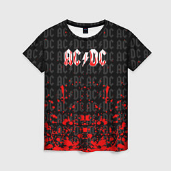 Футболка женская Acdc Паттерн, цвет: 3D-принт