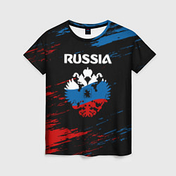 Футболка женская Russia Герб в стиле, цвет: 3D-принт
