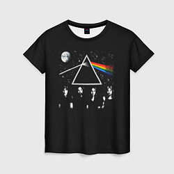 Футболка женская PINK FLOYD LOGO ПИНК ФЛОЙД НЕБО, цвет: 3D-принт