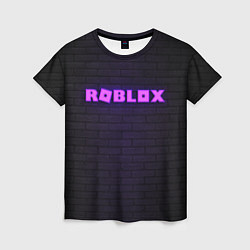 Футболка женская ROBLOX NEON LOGO ИГРА РОБЛОКС, цвет: 3D-принт