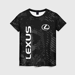 Футболка женская Lexus, Лексус черно серый, цвет: 3D-принт