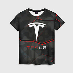 Футболка женская Tesla Sport Logo, цвет: 3D-принт