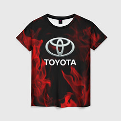 Футболка женская Toyota Red Fire, цвет: 3D-принт