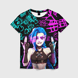 Футболка женская JINX ДЖИНКС NEON PATTERN, цвет: 3D-принт