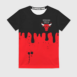 Женская футболка Chicago Bulls Чикаго Буллз Логотип