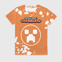 Футболка женская МАЙНКРАФТ ДАНЖЕН Краски, цвет: 3D-принт