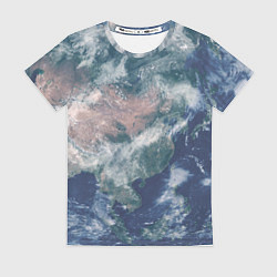 Футболка женская Земля из космоса, цвет: 3D-принт