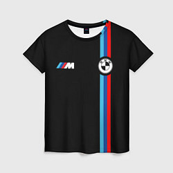 Футболка женская БМВ 3 STRIPE BMW, цвет: 3D-принт