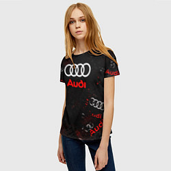 Футболка женская AUDI АУДИ SPORT Паттерн, цвет: 3D-принт — фото 2