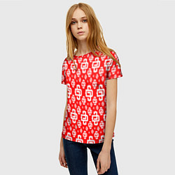 Футболка женская Red Pattern Dope Camo Dope Street Market Спина, цвет: 3D-принт — фото 2