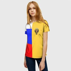Футболка женская Имперское знамя ТРИКОЛОР, цвет: 3D-принт — фото 2