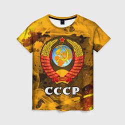 Женская футболка СОВЕТСКИЙ СОЮЗ - ГЕРБ - Пламя