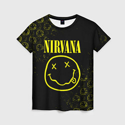 Футболка женская NIRVANA логотипы, цвет: 3D-принт