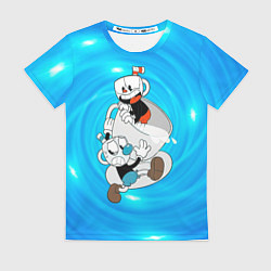 Футболка женская Две чашечки Cupheadг, цвет: 3D-принт