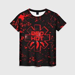 Футболка женская Red Hot Chili Peppers, лого, цвет: 3D-принт