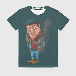 Футболка женская Бродяга-музыкант, цвет: 3D-принт