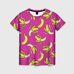 Футболка женская Banana pattern Summer Color, цвет: 3D-принт