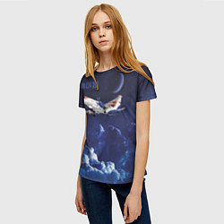 Футболка женская Пассажирский самолет Ил-114-300, цвет: 3D-принт — фото 2