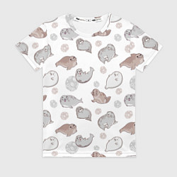 Женская футболка Милые тюлени