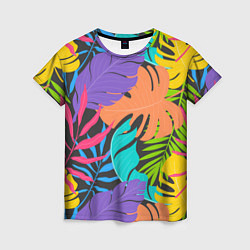 Футболка женская Тропические экзотические листья, цвет: 3D-принт