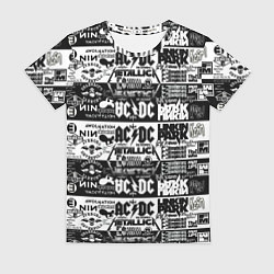 Футболка женская THE TEXTURE OF LEGENDARY ROCK BANDS, цвет: 3D-принт