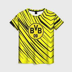 Футболка женская Borussia боруссия абстрактный фон желтый, цвет: 3D-принт