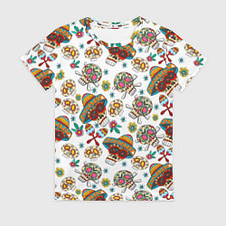 Женская футболка Мексиканские черепки